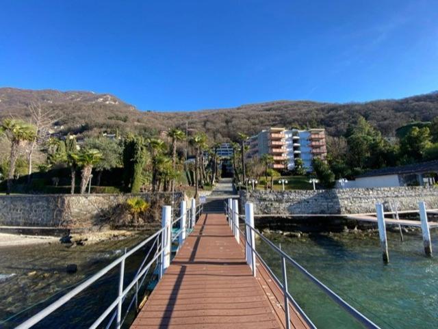 Luganersee, Pool, Strand, Parkplatz, Suite Bissone Exteriör bild