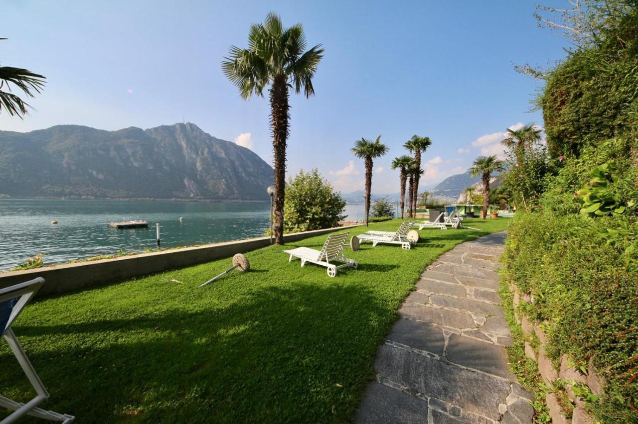 Luganersee, Pool, Strand, Parkplatz, Suite Bissone Exteriör bild